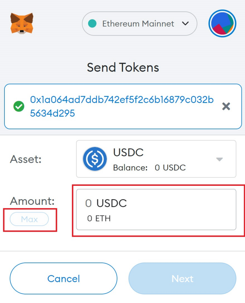 How to send USDC from MetaMask to Binance