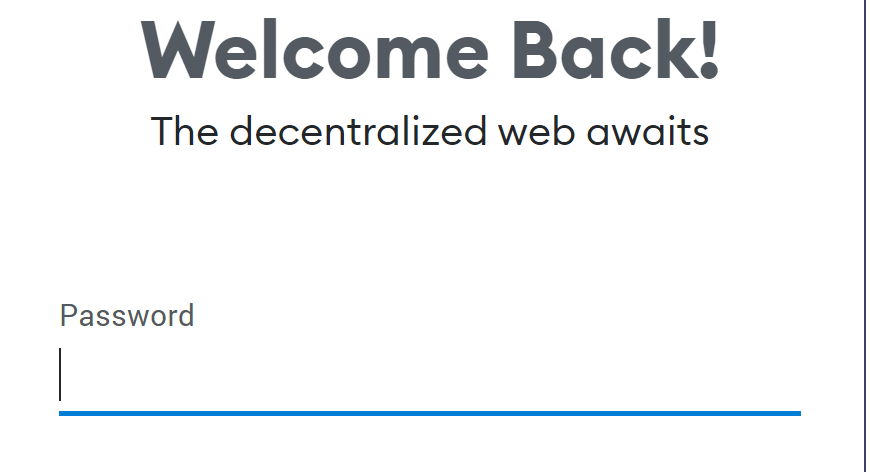 Enter your MetaMask password