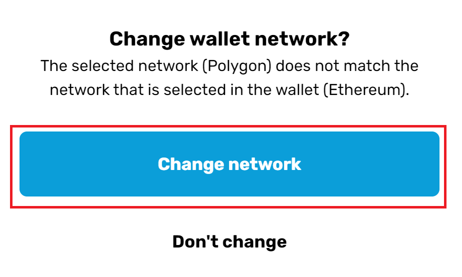 Change network