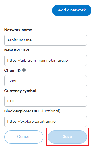 Add Arbitrum to MetaMask on Crowdswap